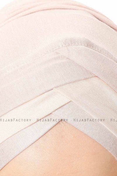 Duru - Hijab Jersey Rosa Antico & Beige