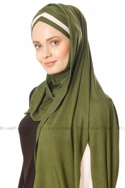 Duru - Hijab Jersey Cachi & Beige