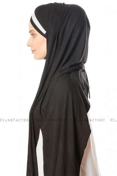 Duru - Hijab Jersey Nero & Grigio