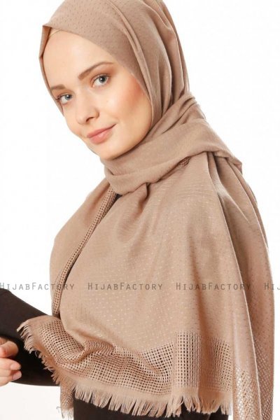 Ebru - Hijab Di Cotone Beige