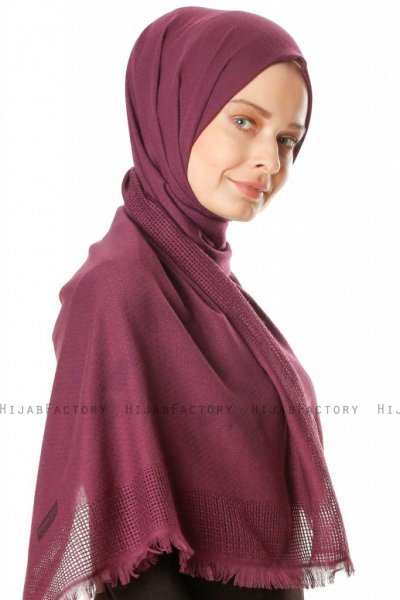 Ebru - Hijab Di Cotone Viola