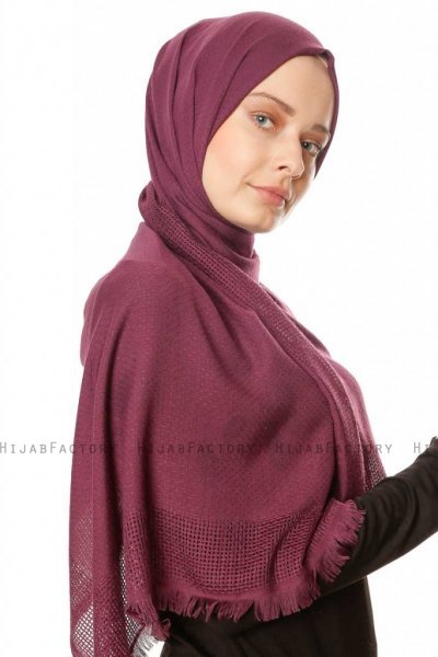 Ebru - Hijab Di Cotone Viola