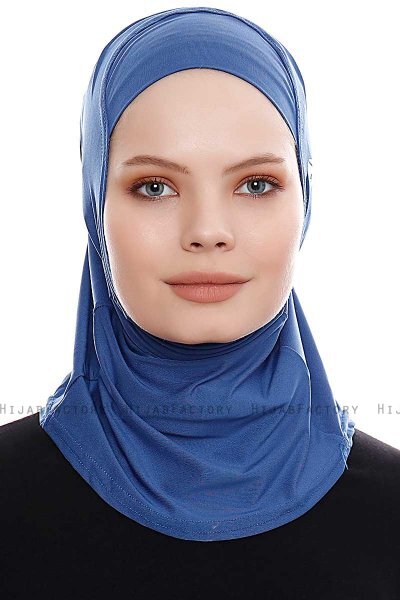 Elif - Hijab Sport Blu - Ecardin