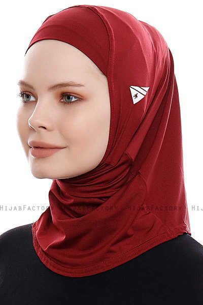 Elif - Hijab Sport Bordò - Ecardin
