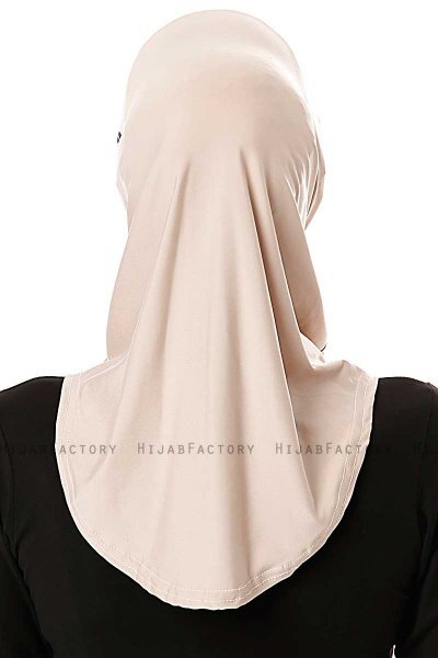 Elif - Hijab Sport Taupe Chiaro - Ecardin