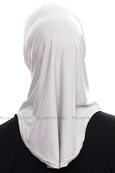 Elif - Hijab Sport Grigio Chiaro - Ecardin