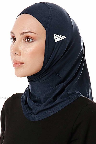 Elif - Hijab Sport Blu Navy - Ecardin