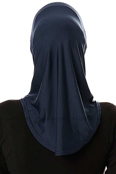 Elif - Hijab Sport Blu Navy - Ecardin