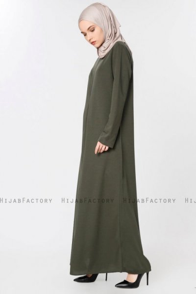 Elvan Khaki Abaya 251021b
