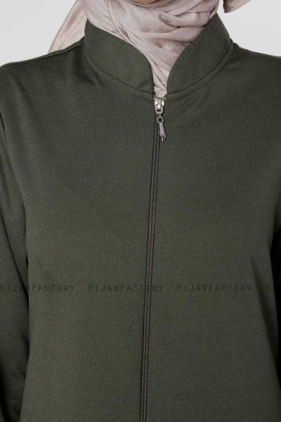 Elvan Khaki Abaya 251021c