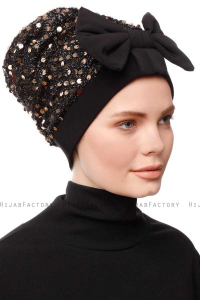 Enfleda - Turbante Nero & Gold