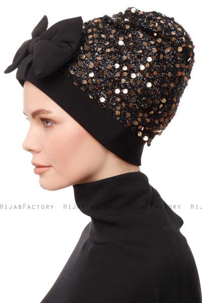 Enfleda - Turbante Nero & Gold