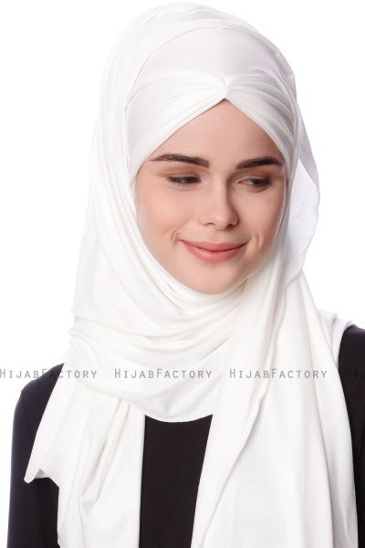 Eslem - Hijab Pile Jersey Creme - Ecardin