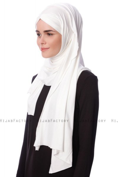 Eslem - Hijab Pile Jersey Creme - Ecardin