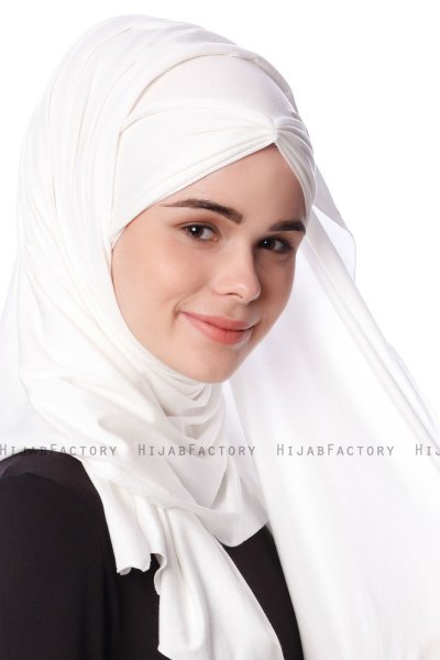 Eslem - Hijab Pile Jersey Creme - Ecardin