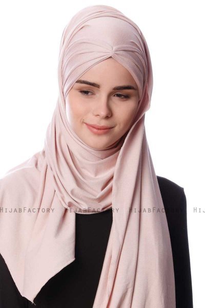 Eslem - Hijab Pile Jersey Rosa Antico - Ecardin