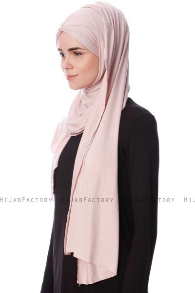 Eslem - Hijab Pile Jersey Rosa Antico - Ecardin