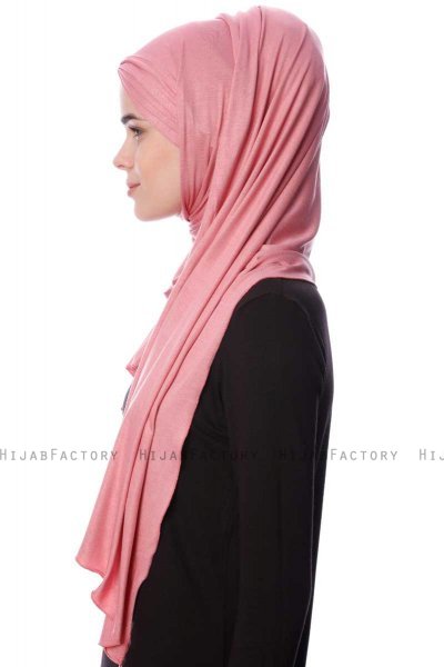 Eslem - Rosa Scuro Pile Jersey Hijab - Ecardin