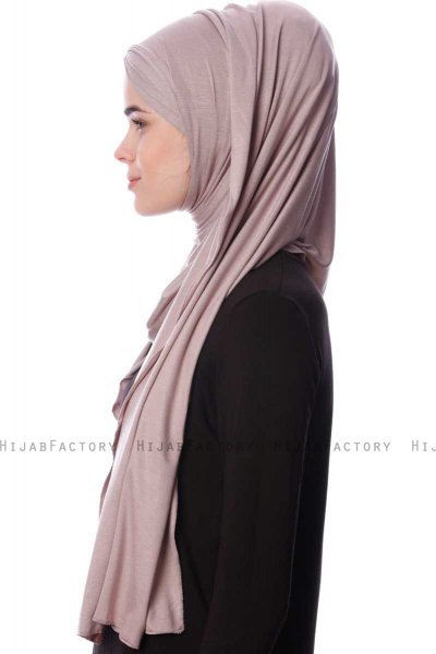 Eslem - Hijab Pile Jersey Grigio Pietra - Ecardin