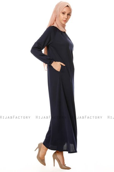 Esra - Vestito Blu Navy - Miss Halima