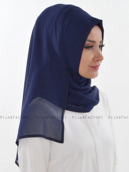 Evelina - Hijab Pratico Blu Navy - Ayse Turban