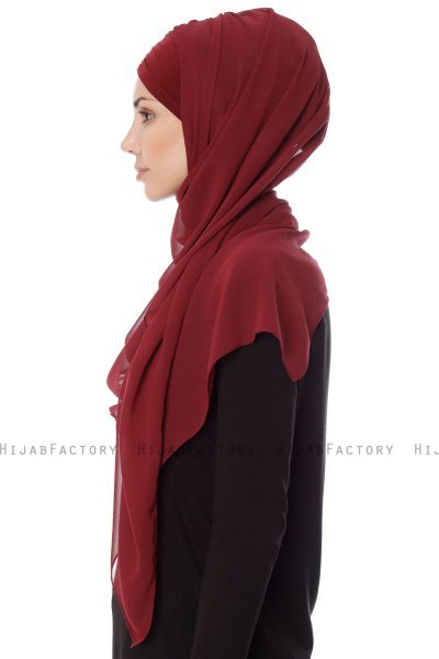 Evren - Chiffon Hijabte Bordò
