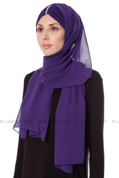 Evren - Chiffon Hijabte Viola