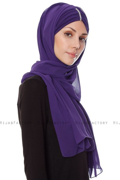 Evren - Chiffon Hijabte Viola
