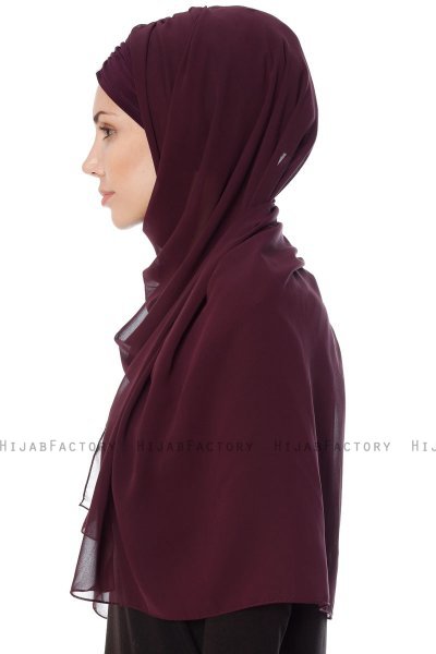 Evren - Chiffon Hijabte Prugna