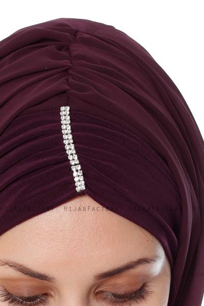 Evren - Chiffon Hijabte Prugna