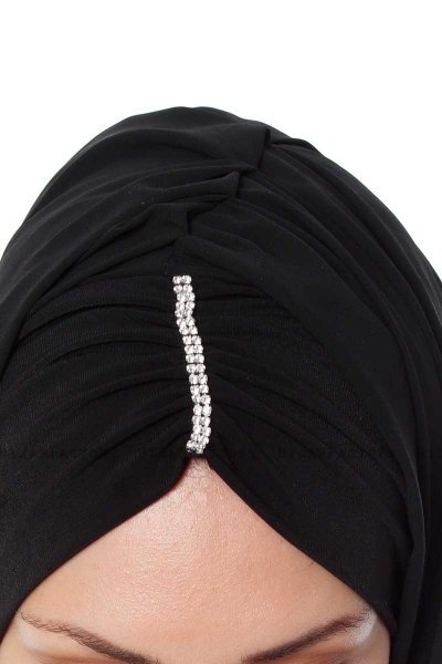 Evren - Chiffon Hijabte Nero