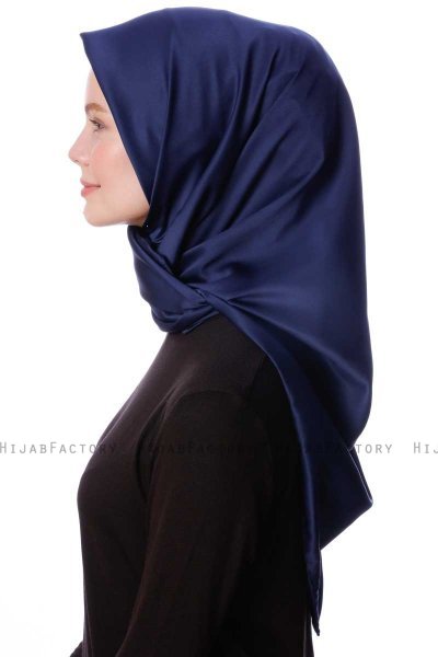 Eylul - Hijab Rayon Quadrato Blu Navy