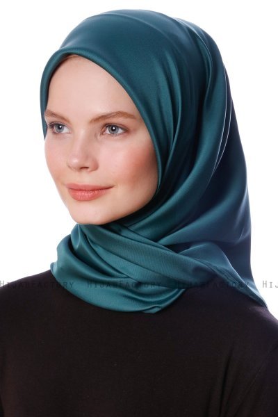 Eylul - Hijab Rayon Quadrato Verde Scuro