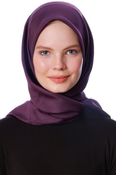 Eylul - Hijab Rayon Quadrato Prugna
