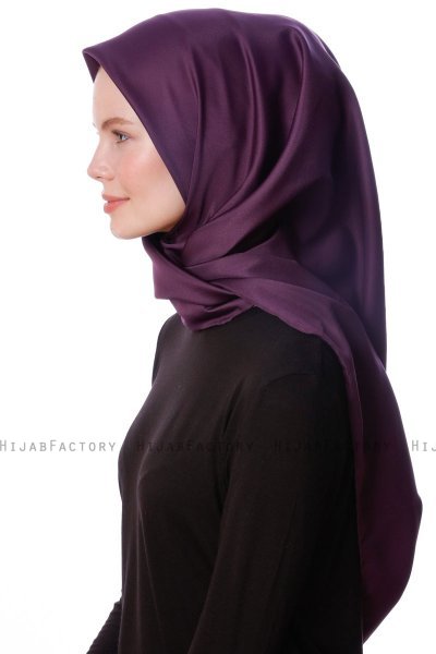 Eylul - Hijab Rayon Quadrato Prugna