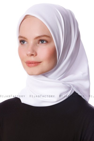 Eylul - Hijab Rayon Quadrato Bianca