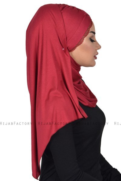 Filippa - Hijab Cotone Pratico Bordò - Ayse Turban