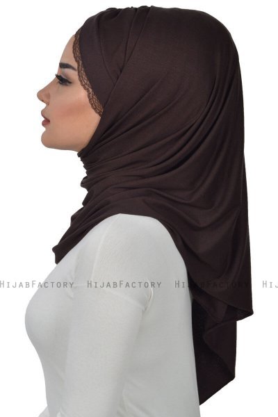 Filippa - Hijab Cotone Pratico Marrone - Ayse Turban