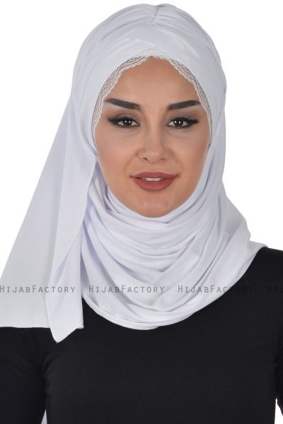 Filippa - Hijab Cotone Pratico Bianca - Ayse Turban