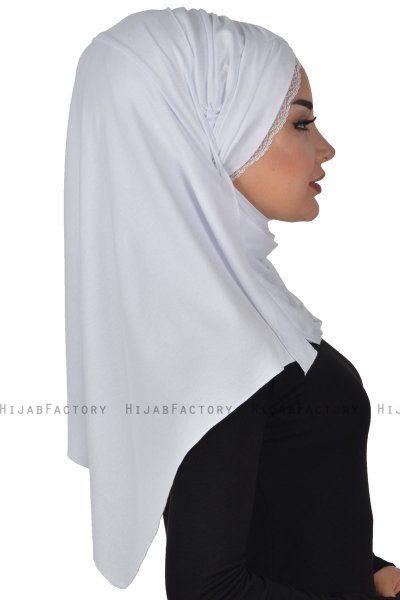 Filippa - Hijab Cotone Pratico Bianca - Ayse Turban
