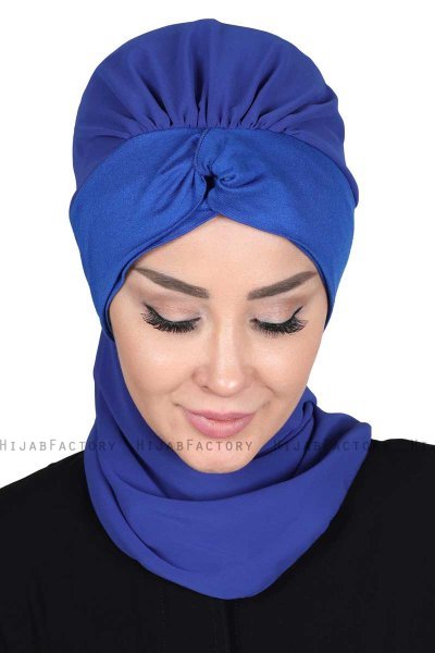 Gill - Hijab Pratico Blu & Blu