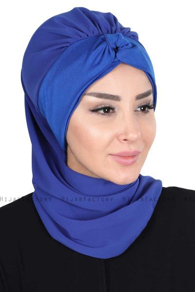 Gill - Hijab Pratico Blu & Blu