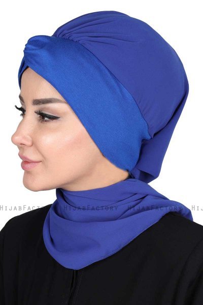 Gill - Hijab Pratico Blu & Blu