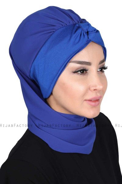 Gill - Hijab Pratico Blu & Blu