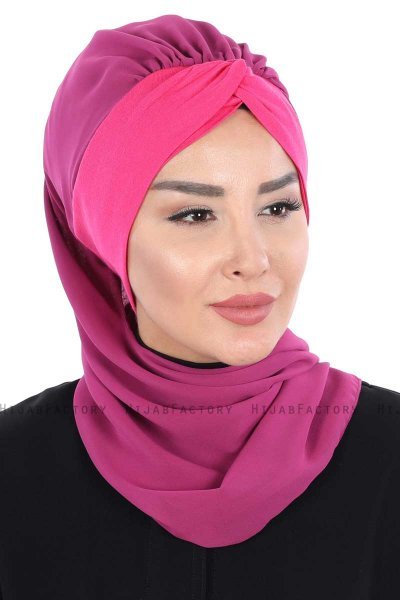 Gill - Hijab Pratico Fucsia & Fucsia