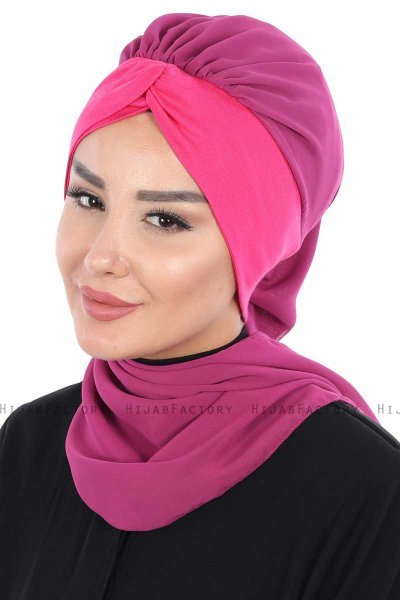 Gill - Hijab Pratico Fucsia & Fucsia