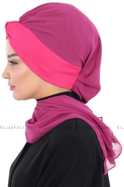 Gill - Hijab Pratico Fucsia & Fucsia