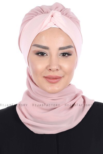 Gill - Hijab Pratico Rosa Antico & Rosa Antico