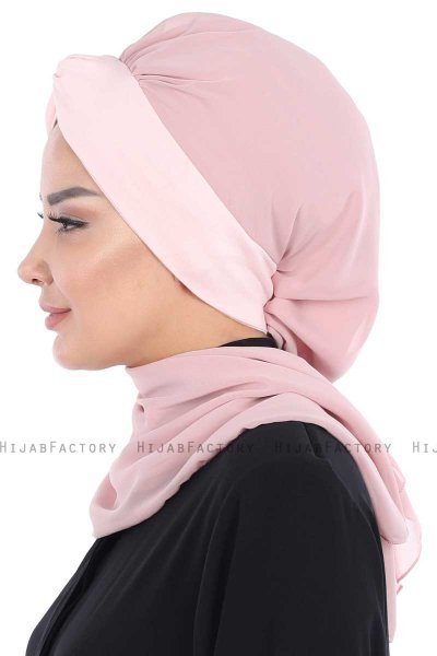 Gill - Hijab Pratico Rosa Antico & Rosa Antico