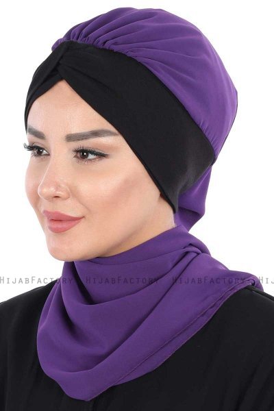 Gill - Hijab Pratico Viola & Nero